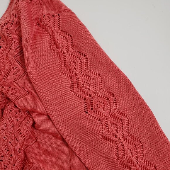 Peruvian Connection Womens Chaco Lace Knit Pima Cotton Cardigan XL Point… - Picture 7 of 12